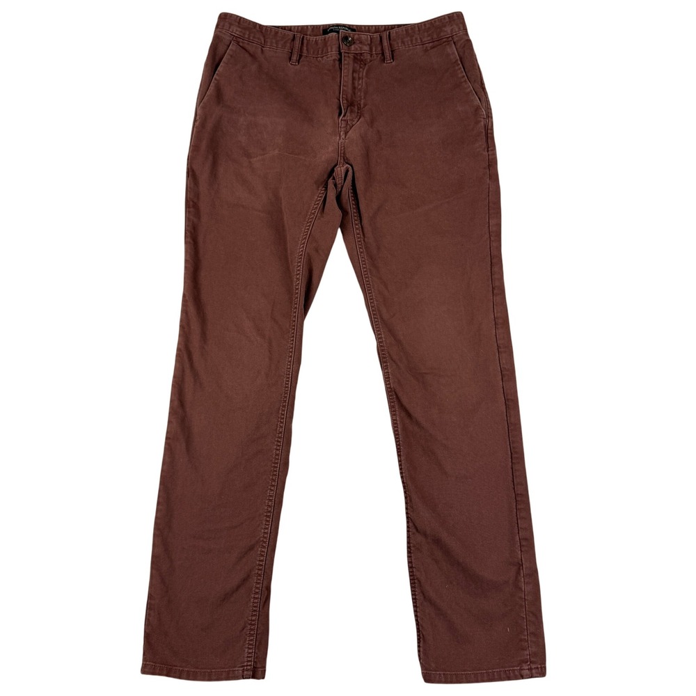 Banana Republic Pants Mens Meas 33x31 Burnt Umber Aiden Chino Slim Fit Preppy